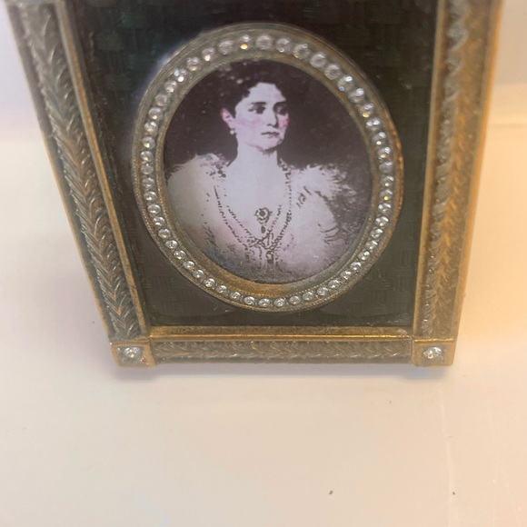 Faberge Collection Green Enamel Miniature Picture Frame - Picture 2 of 5
